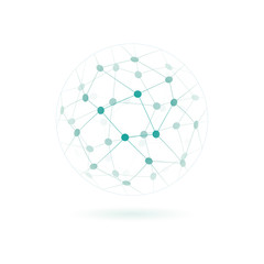 Global technology or social network icon. Vector illustration