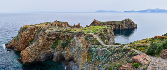 Panarea island Prehistoric Village, Aeolian islands, Sicily, Italy
