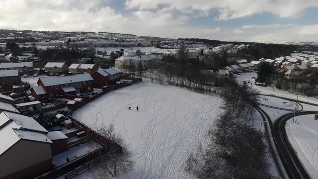 Paisley Glasgow Scotland in snow