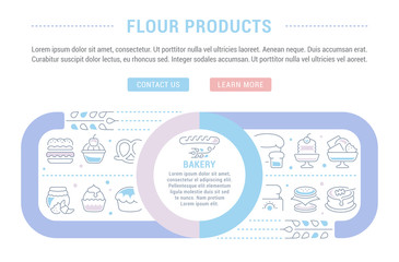 Website Banner and Landing Page of Flour Products.