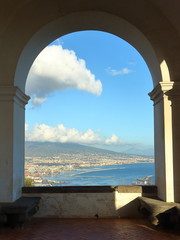 View of Naples, Italy,from Castel Sant'Elmo