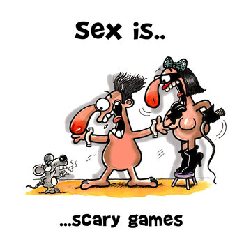 Sex players scared of little mouse