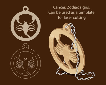 Libra. Zodiac signs. Can be used as a template for laser cutting