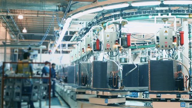 Refrigerator Condenser and Compressor Assembly Line, Industrial Manufacturing Plant