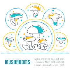 Website Banner and Landing Page of Mushrooms.