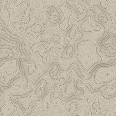 Seamless pattern. Topographic map background with space for copy Seamless texture. Line topography map contour background , geographic grid . Mountain hiking trail over terrain .