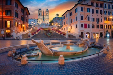 Peel and stick wall murals Rome Rome. Cityscape image of Spanish Steps in Rome, Italy during sunrise.