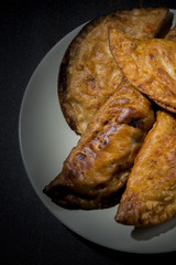 Homemade tuna and tomato pie - Spanish traditional appetizer