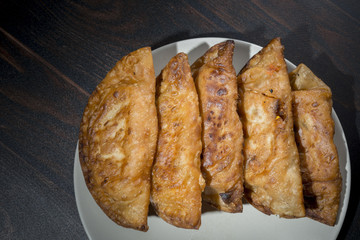 Homemade tuna and tomato pie - Spanish traditional appetizer