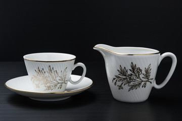 White porcelain tableware