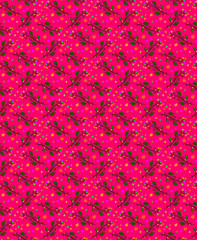 Seamless repeating pattern of wildflowers