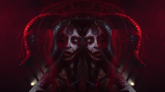Ritual of summoning the spirits of the Dark Magician, editing the clip, body painting