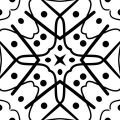 Decorative pattern with a lines in a blck - white colors