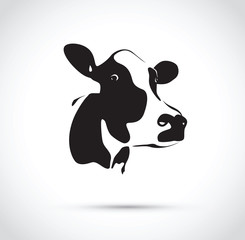 abstract black cow head
