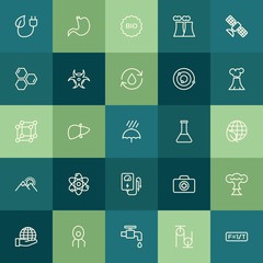 Modern Simple Set of health, science, nature Vector outline Icons. ..Contains such Icons as save,  vector,  sign,  medical,  design,  body and more on green background. Fully Editable. Pixel Perfect.