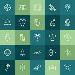 Modern Simple Set of health, science, nature Vector outline Icons. ..Contains such Icons as  vintage,  balance,  science,  human,  molecule and more on green background. Fully Editable. Pixel Perfect.