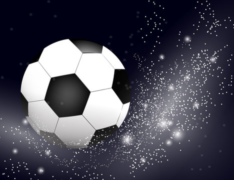 Football , soccer Ball on bright Background with Space for Your Text.