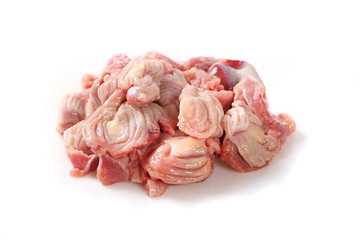 Żołądki drobiowe na białym tle © JacZia