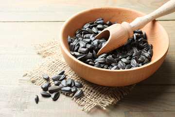 Pile of sunflower seeds.