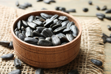 Pile of sunflower seeds.