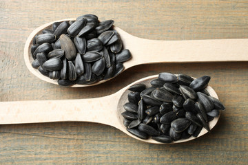 Pile of sunflower seeds.