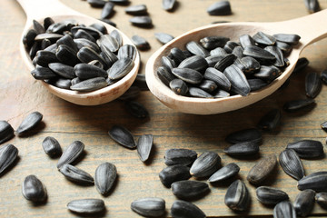 Pile of sunflower seeds.