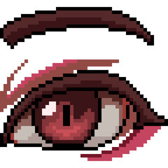 Fototapeta premium vector pixel art beautiful eye