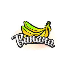 Banana colorful label sign