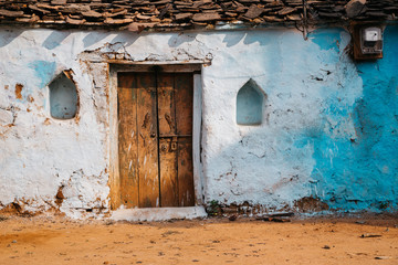 Old traditional house exterior in India