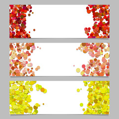 Abstract banner template background set with colored dots