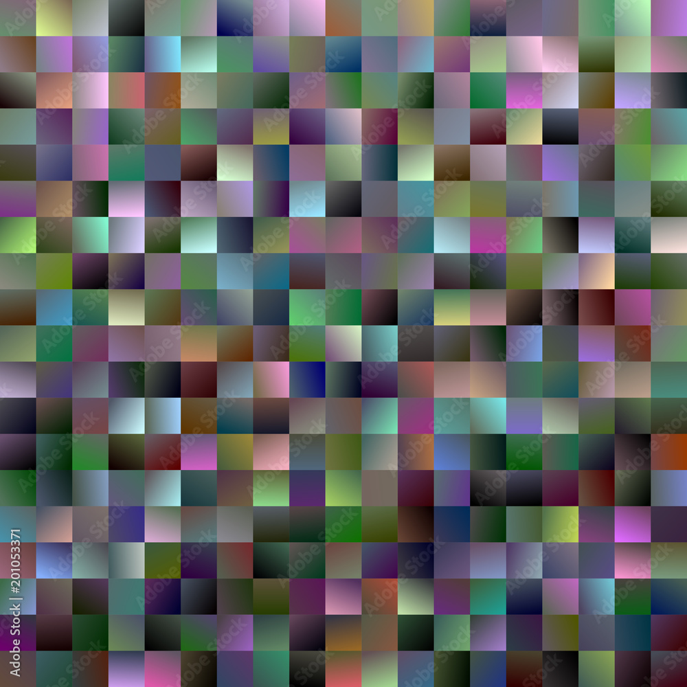 Poster abstract gradient square background - modern mosaic vector design from multicolored squares