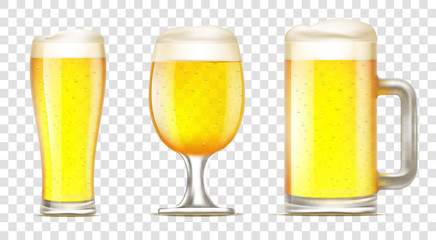 Set of glass of beer.