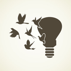 Bird light bulb