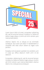 Special Price Promo Sticker 25 Off Advertisement