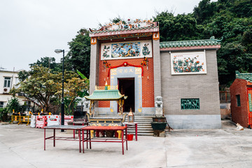 Tin Hau Temple at Lamma island sea village in Hong Kong