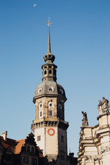 Obraz premium Hausmannsturm, old architecture in Dresden, Germany