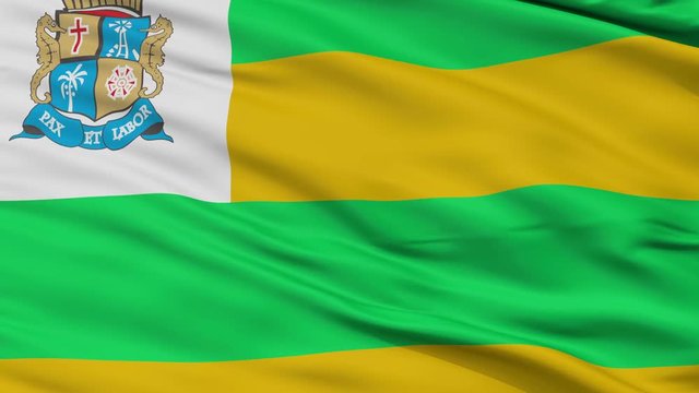 Aracaju closeup flag, city of Brasil, realistic animation seamless loop - 10 seconds long