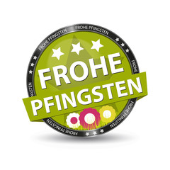 Web Button Frohe Pfingsten - Vektor Illustration