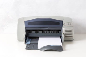 Printer on the table