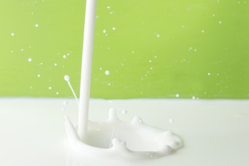 Pouring milk splash