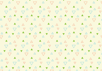 Simple triangles vector pattern on a yellow background	