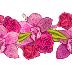 vector seamless flower pattern for cards, textiles, backgrounds