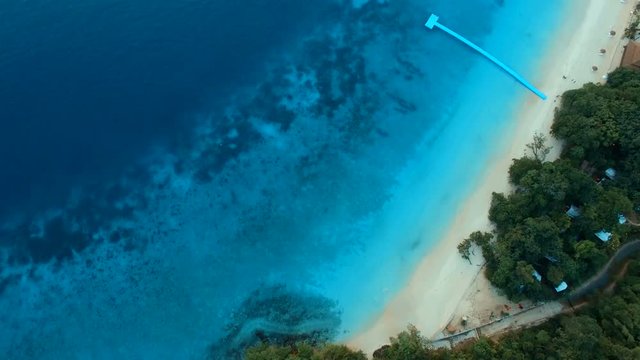 aerial view of nyang oo phee island myanmar - thailand border 