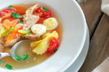 chicken soup with vegetables