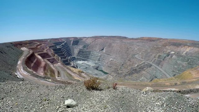 Sprengung in der größten Goldmine Australiens, Super Pit, Kalgoorlie Boulder, Westaustralien, Australien