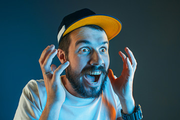 The anger and screaming man