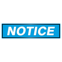 Vector and illustration graphic style,Notice sign ,Blue rectangle Warning Dangerous icon on white background,Attracting attention Security First sign,Idea for presentation,EPS10.