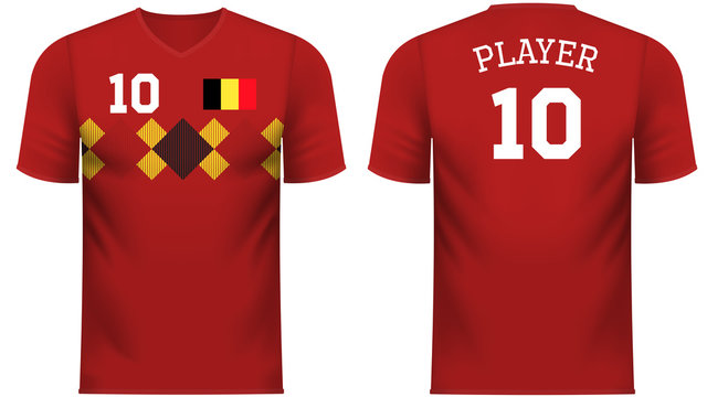 Belgium Fan sports tee shirt in generic country colors