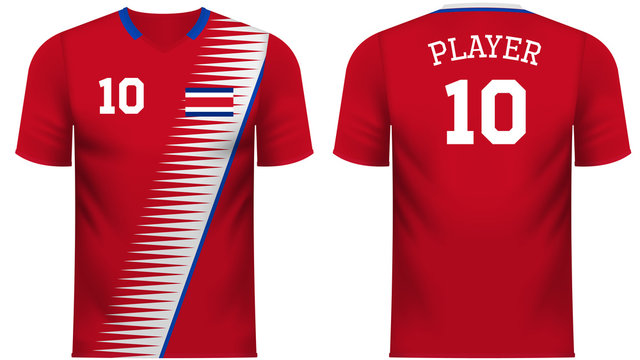 Costa Rica Fan sports tee shirt in generic country colors
