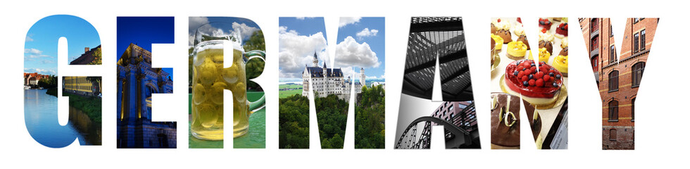 Germany collage on white